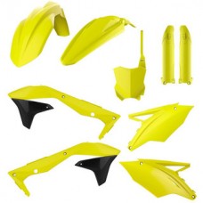 Polisport Kawasaki KXF450 16-18 Fluro Yellow Plastic Kit (incl Fork guards) 