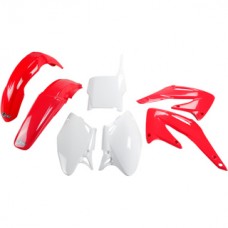 UFO Honda CRF450R 2004 White/Red OEM Plastics Kit 