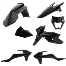 UFO KTM EXC/EXC-F 17-19 Black Plastics Kit 