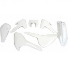 Racetech Husqvarna TE/FE 17-19 White Plastics Kit With Headlight Plastic 