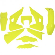 Rtech Husqvarna TE/FE 20-21 Neon Yellow Enduro Plastics Kit - Racetech