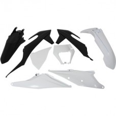 Rtech KTM EXC/EXC-F/XC-F 20-23 White/Black 6 Days Enduro Plastics Kit - Racetech