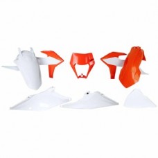 Racetech KTM EXC/EXCF 20-23 Orange/White Plastics Kit  