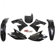 Rtech Kawasaki KX250F 09-12 Black Plastics Kit - Racetech