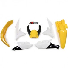 Racetech Yamaha WR250F 15-19 WR450F 16-18 Retro Yellow Plastics Kit 