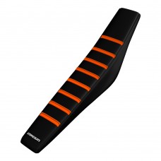 KTM SX 98-00 /EXC 00-03 ORANGE/BLACK/BLACK Gripper Pleated Seat Cover