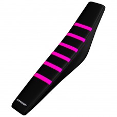 Honda CRF450 17-20/CRF250 18-21/ CRF450FX 18-23 PINK/BLACK/BLACK Gripper Ribbed Seat Cover