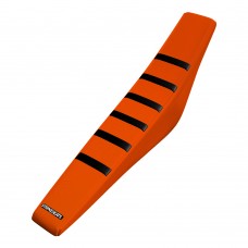 KTM SX/SXF/XC/XCF 19-22 /EXC/EXCF 20-23 BLACK/ORANGE/ORANGE Gripper Ribbed Seat Cover