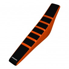 KTM SX/SXF/XC/XCF 19-22 /EXC/EXCF 20-23 ORANGE/BLACK/ORANGE Gripper Ribbed Seat Cover