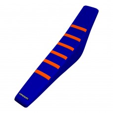 KTM SX/SXF 11-15 /EXC/EXCF 12-16 ORANGE/BLUE/BLUE Gripper Ribbed Seat Cover