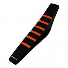 KTM 65SX 02-08 ORANGE/BLACK/BLACK Gripper Ribbed Seat Cover